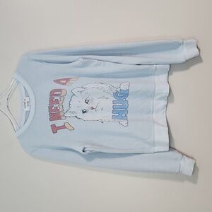 Wildfox Kids RARE Baby Blue "I NEED A HUG" Kitty Jumper, Size 7/8 ~ PRELOVED!